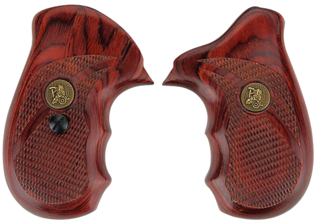 Pachmayr 63000 Renegade Grip Checkered Rosewood Laminate w/Finger Grooves S&W J Frame Round Butt