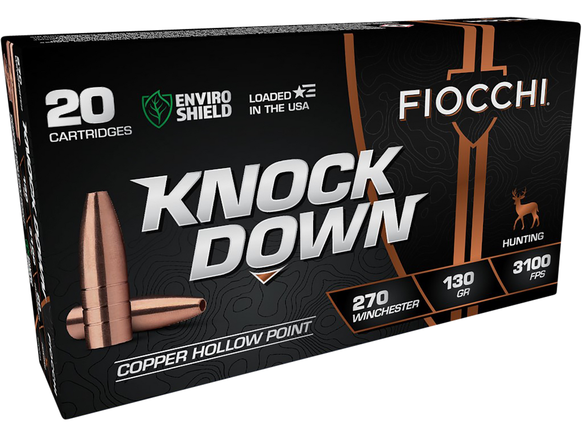 Fiocchi Knock Down Enviro Shield 270 Win 130gr Hollow Point - Box or Case