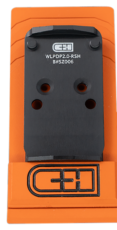 C&H Precision WLPDP2.0RSH Walther PDP 2.0 Optic Mount Plate - Trijicon RMR / Holosun Footprint - Black Anodized
