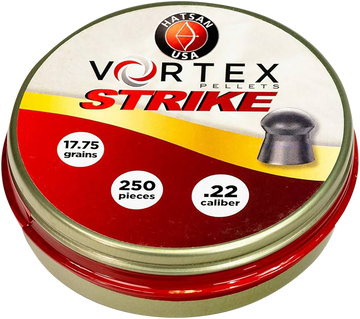 Hatsan USA Vortex Strike .22 Cal 17.75gr Lead Domed Pellets 250-Ct