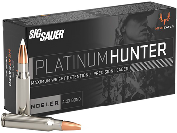 Sig Sauer Platinum Hunter 243 Win 90gr AccuBond Rifle Ammo - Box or Case