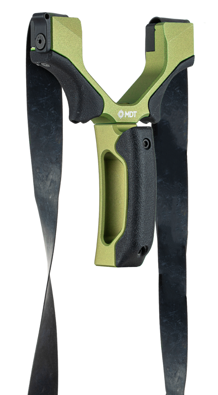 MDT Sporting Goods Hand Cannon Slingshot Short Green - Aluminum/Polymer