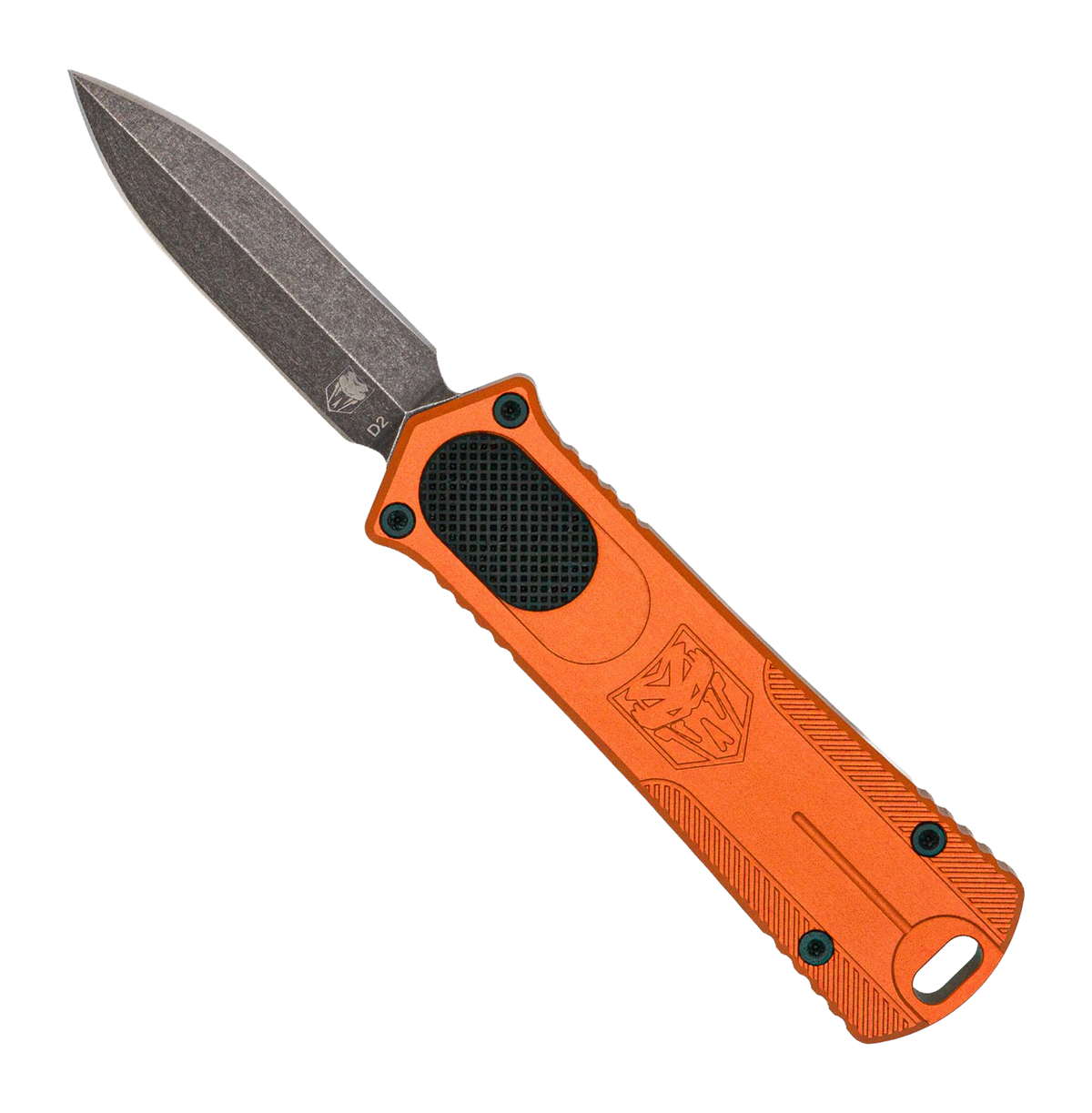 CobraTec Knives OTF 952 Gen II Dagger 2" D2 Steel Orange Aluminum Handle