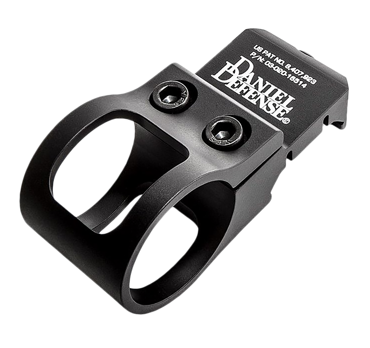 Daniel Defense Offset Flashlight Mount 1" Diameter 6061-T6 Aluminum Black Hardcoat Anodized