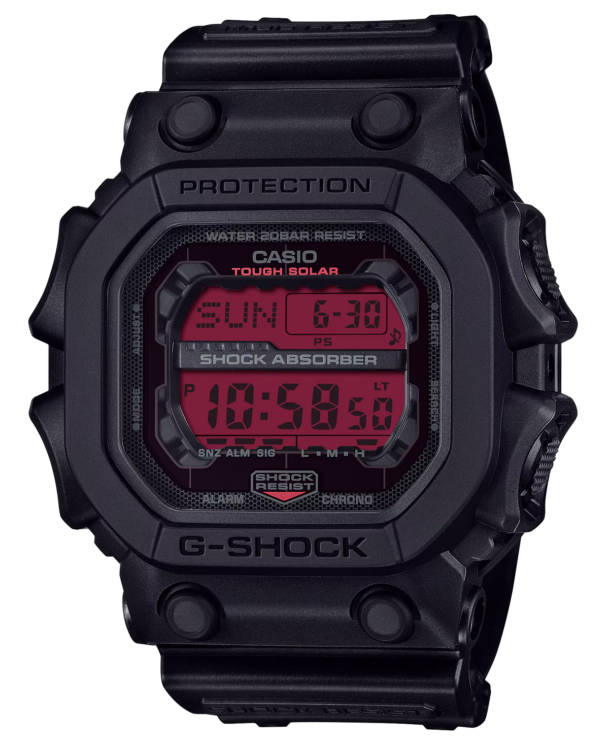 G-Shock GX-56BBR-1 Tough Solar Black/Red Resin Watch