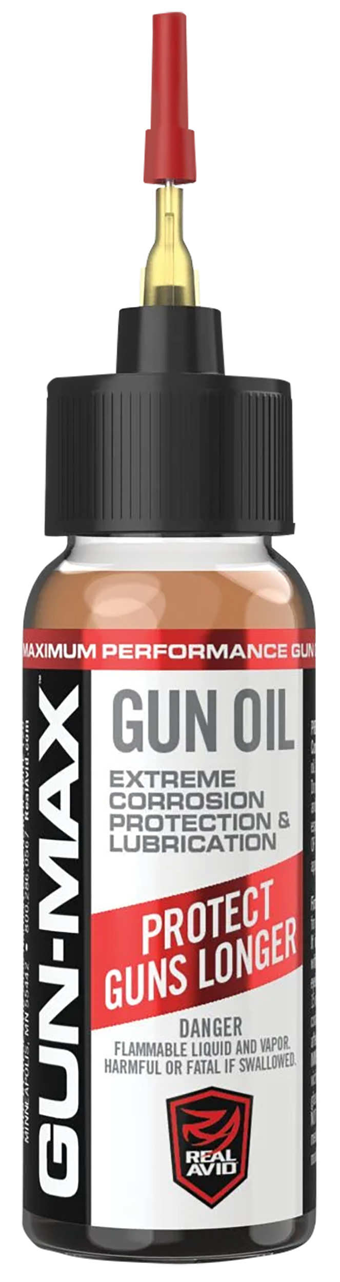 Real Avid Gun-Max Gun Oil 1 oz Needle Tip 3-in-1 Lubricant
