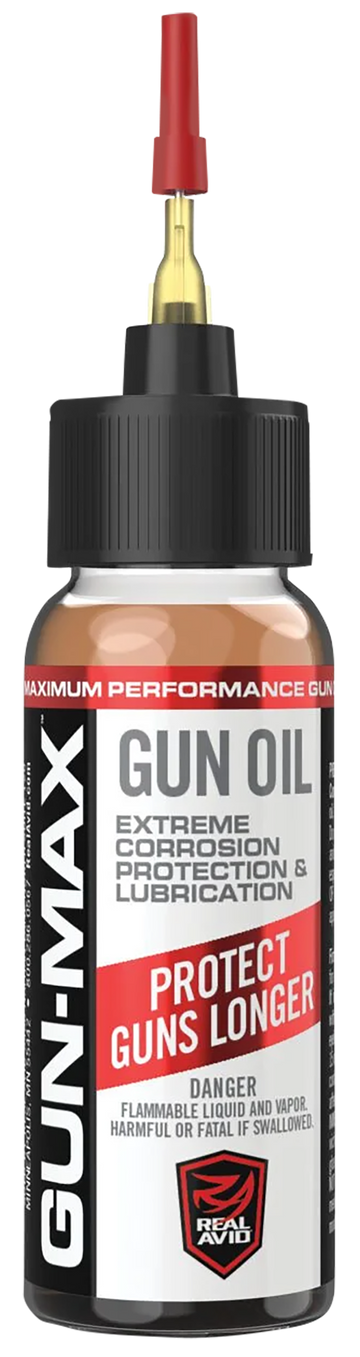 Real Avid Gun-Max Gun Oil 1 oz Needle Tip 3-in-1 Lubricant