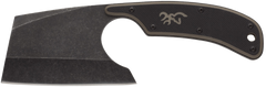 Browning Cutoff Camp 2.5" Fixed Cleaver Plain Edge 9Cr14MoV Black/Tan G10 Handle