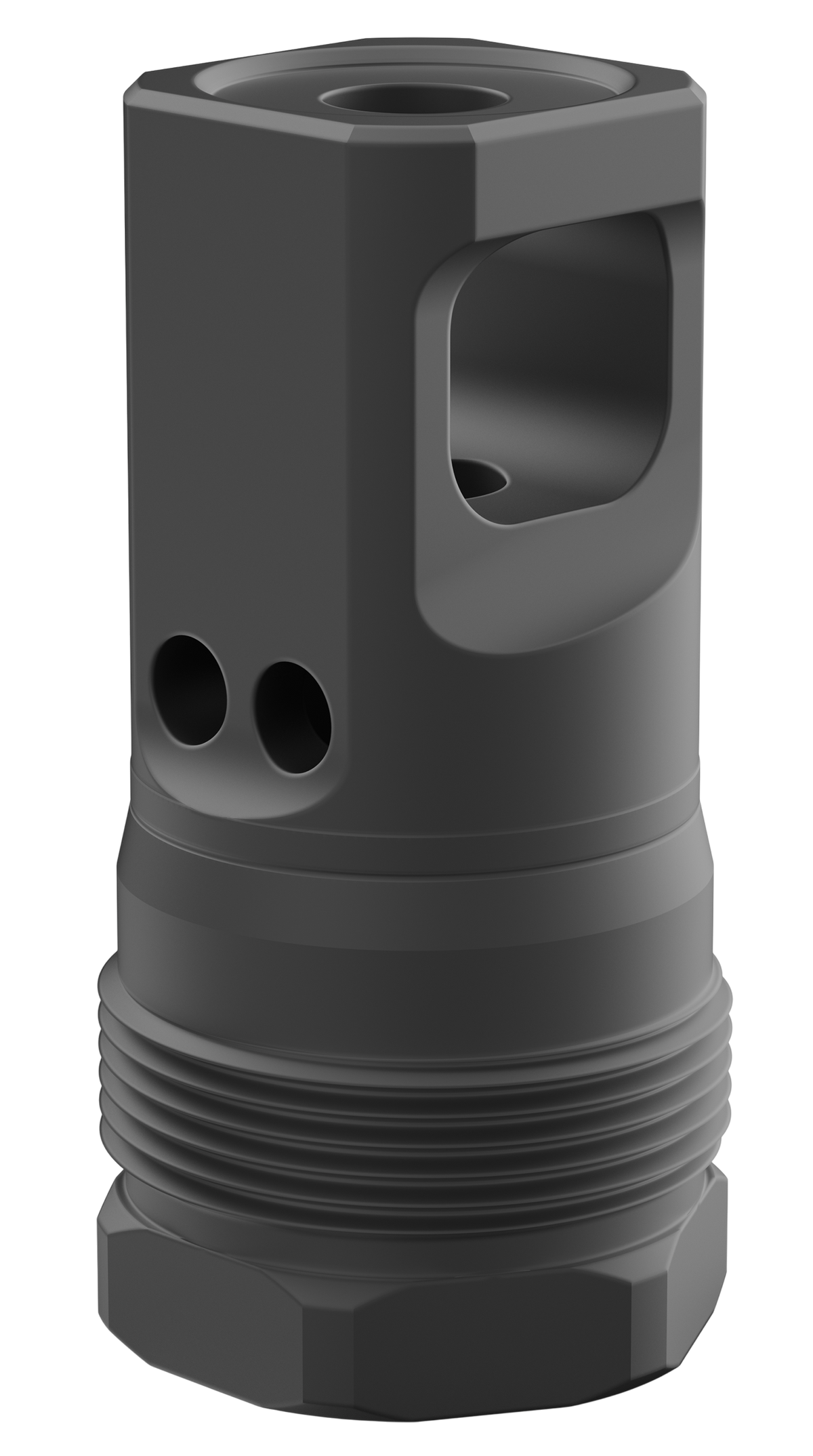 Breek Arms Plan B Echo Single Port 223/5.56mm 1/2x28 Steel Muzzle Brake - Black Nitride