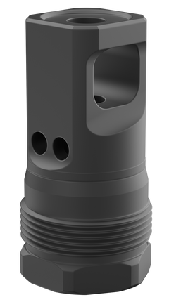 Breek Arms Plan B Echo Single Port 223/5.56mm 1/2x28 Steel Muzzle Brake - Black Nitride