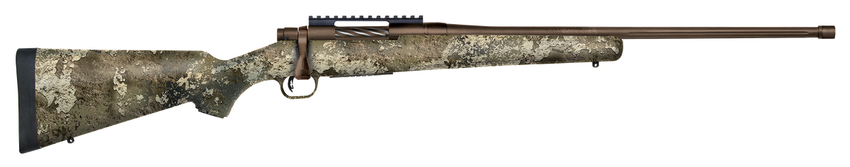 Mossberg Patriot Predator 308 Win 22" Fluted/Threaded 5+1 Bolt-Action Rifle - TrueTimber Strata, Patriot Brown Cerakote