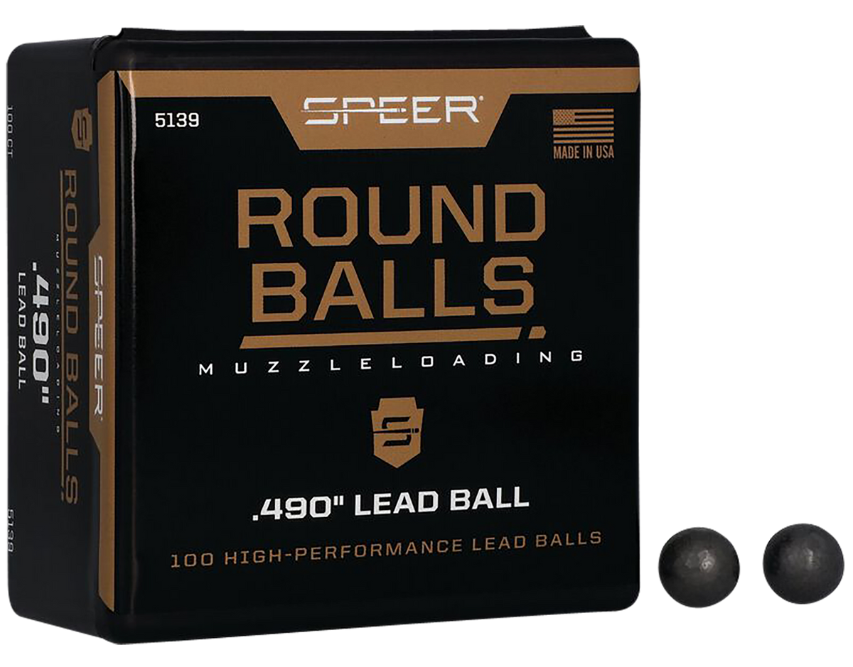 Speer Ammo 5139 Lead Balls 50 Cal .490 176gr - 100/Box