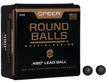 Speer Ammo 5139 Lead Balls 50 Cal .490 176gr - 100/Box