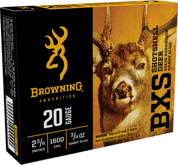 Browning Ammo BXS 20 Gauge 2.75" 3/4 oz Sabot Slug 5 Rd - Box or Case