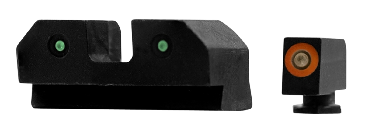 XS Sights R3D Night Sights for Glock 36 - 3-Dot Tritium Green/Orange Outline Front, Green Tritium Rear