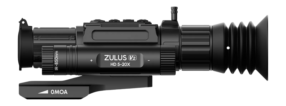 DNT ZULUS HD V2 5-20x Digital Day/Night Vision Riflescope - Black