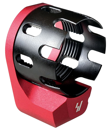Strike AR Castle Nut & Extended End Plate Steel Red Hardcoat Anodized