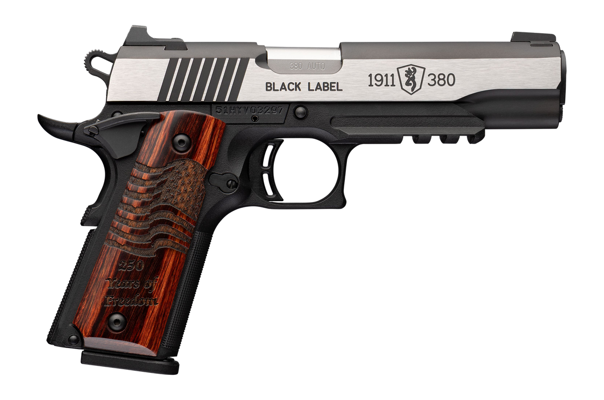 Browning 1911-380 Black Label Medallion Pro 250 .380 ACP 4.25" 8+1 Semi-Auto Pistol