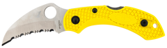 Spyderco Dragonfly 2 Salt 2.30" Hawkbill Serrated H2 Steel Yellow FRN Folding Knife