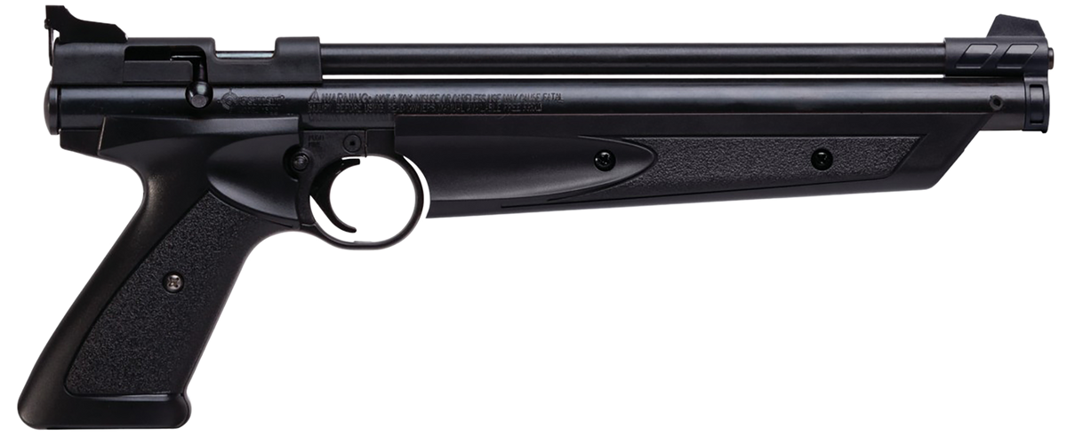 Crosman P1377 American Classic .177 1rd Bolt Action Pump Air Pistol - Black Polymer Grips