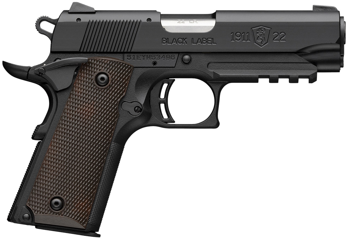 Browning 1911 Black Label Compact 22 LR 3.63" 10+1 SAO Pistol