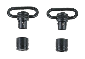 Uncle Mike's Super Swivel QD 100 Push Button Detachable 1" Blued Steel Sling Swivel Set