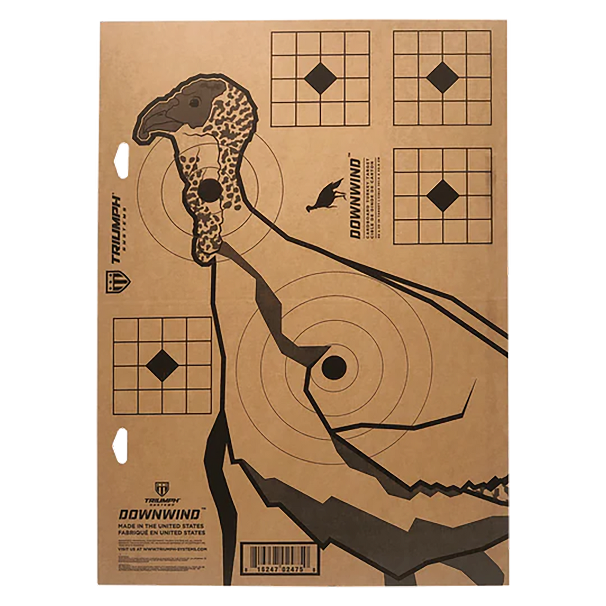 Triumph Systems Downwind Turkey 24" x 17" Cardboard Standing Target