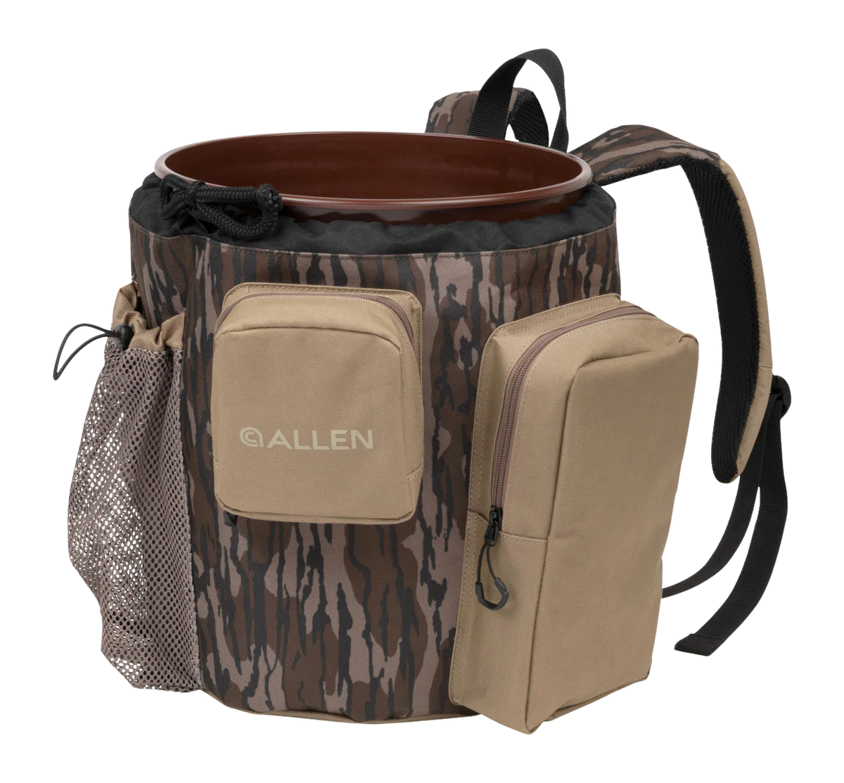 Allen 5587 Dove Bucket Organizer - 5-Gallon Bucket Shell Carrier with Padded Backpack Straps