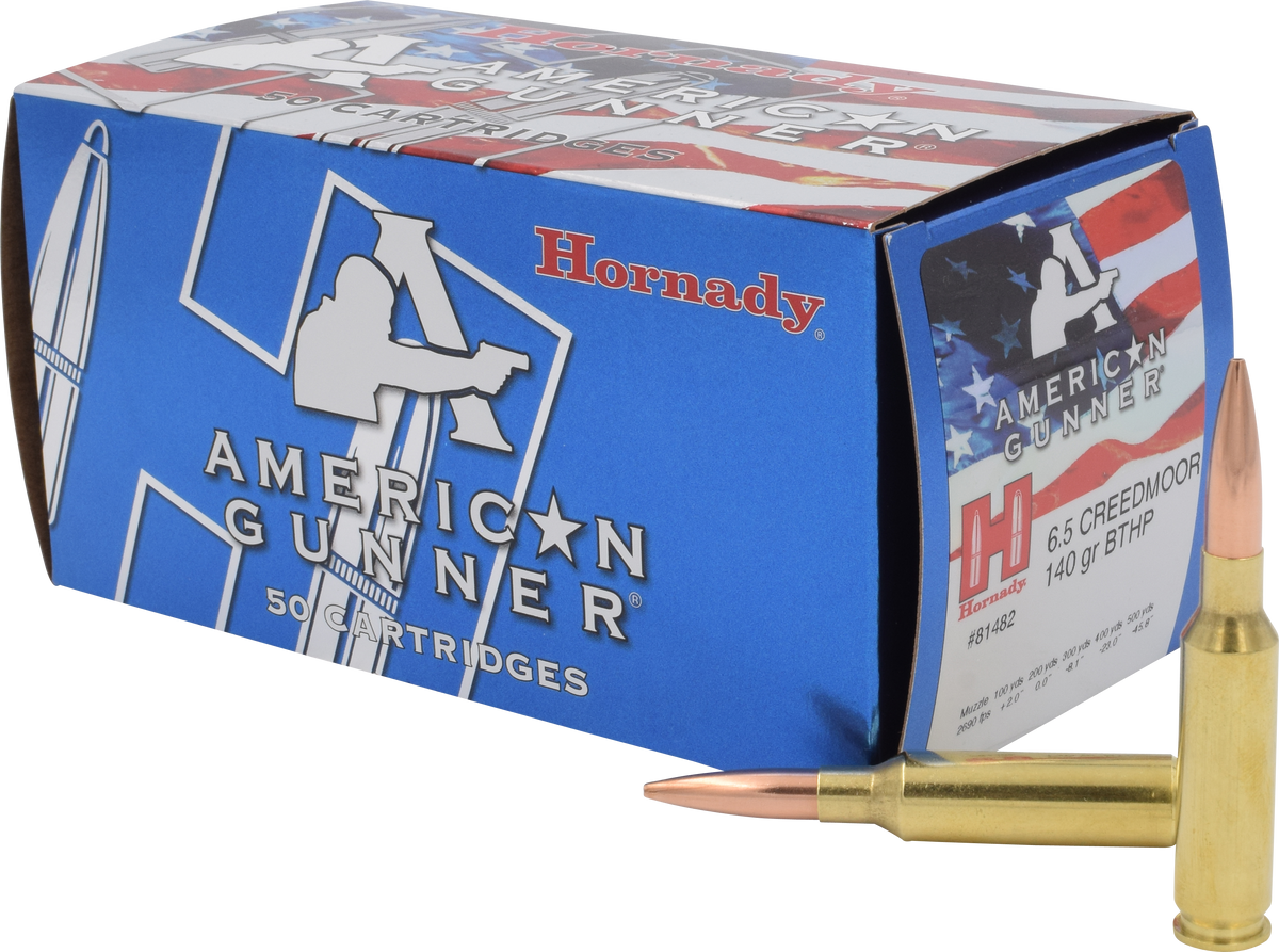 Hornady American Gunner 6.5 Creedmoor 140gr BTHP 50/Box - Box or Case