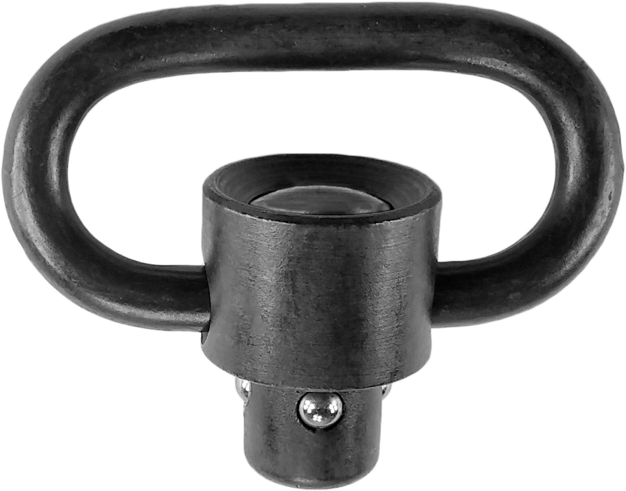 GrovTec GTSW287 Recessed Plunger Heavy Duty Push Button Sling Swivel 1-1/4" Black - Pair