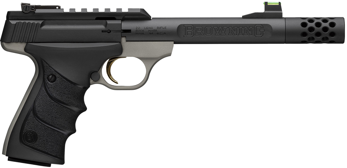 Browning Buck Mark Plus URX 22 LR 5.9" 10+1 SAO Pistol - Fiber Optic / Muzzle Brake