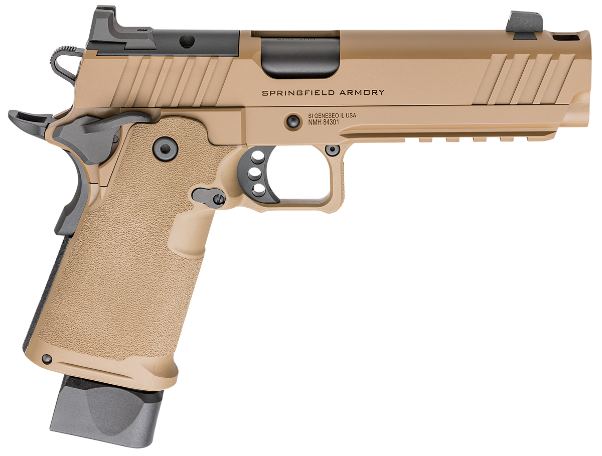 Springfield Armory 1911 DS Prodigy Comp AOS 9mm Luger 5" 20+1 Semi-Auto Pistol - Coyote Brown Cerakote