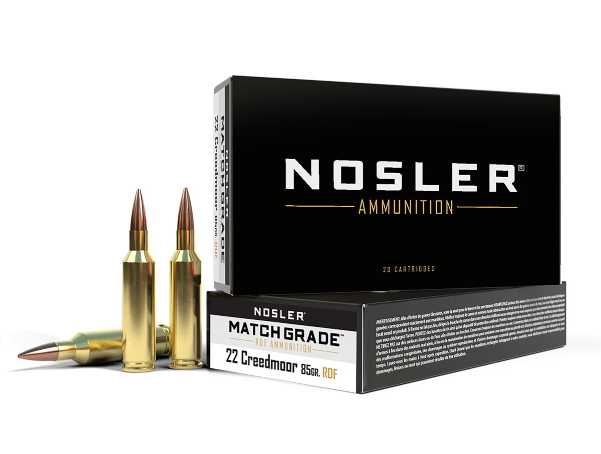 Nosler Match Grade 22 Creedmoor 85gr RDF HPBT 20-Rd/Box - Box or Case