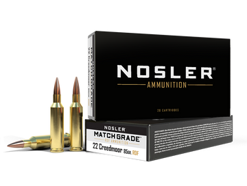 Nosler Match Grade 22 Creedmoor 85gr RDF HPBT 20-Rd/Box - Box or Case