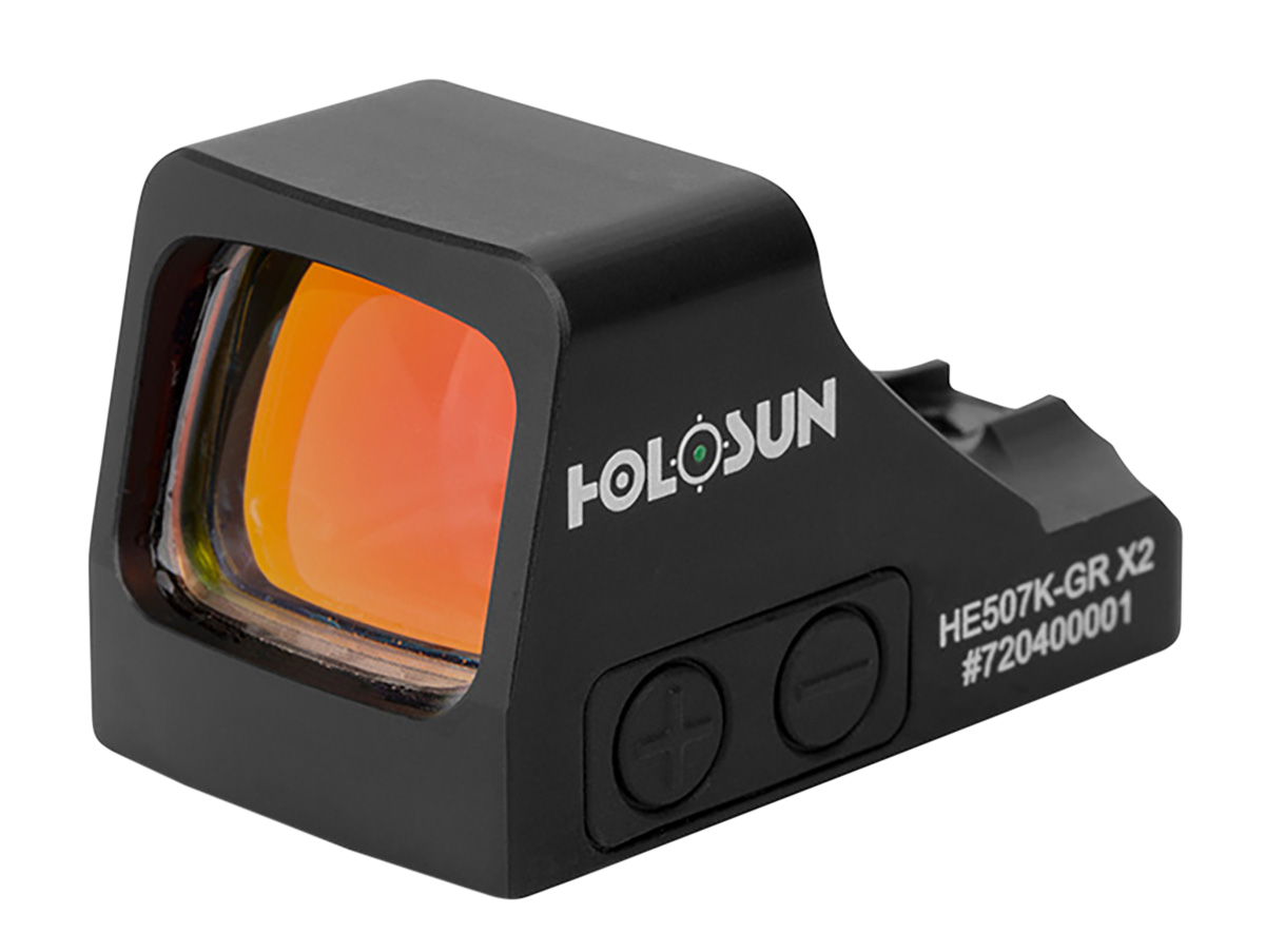 Holosun HE507K-GR X2 1x 0.58"x0.77" 2 MOA Green Dot/32 MOA Circle Reflex Sight - Black Anodized