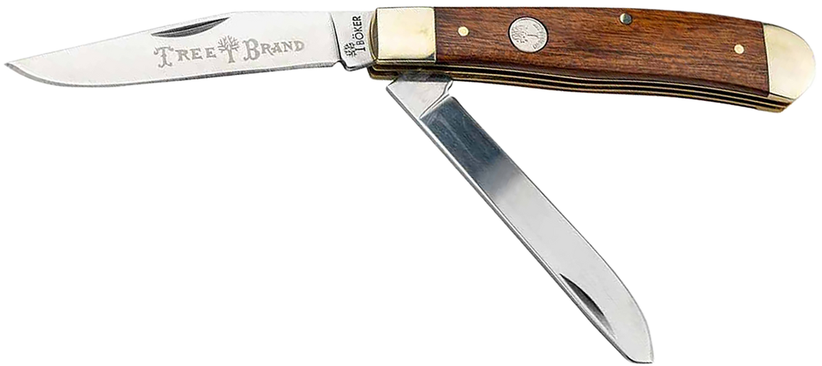 Boker Trapper 2.0 D2 Steel Clip Point/Spey Plain Rosewood 4.25" Folding Knife