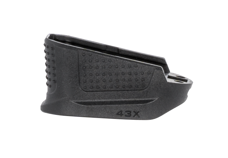 Strike Industries Enhanced Magazine Plate +2 for Glock 43X 9mm Luger - Black Polymer