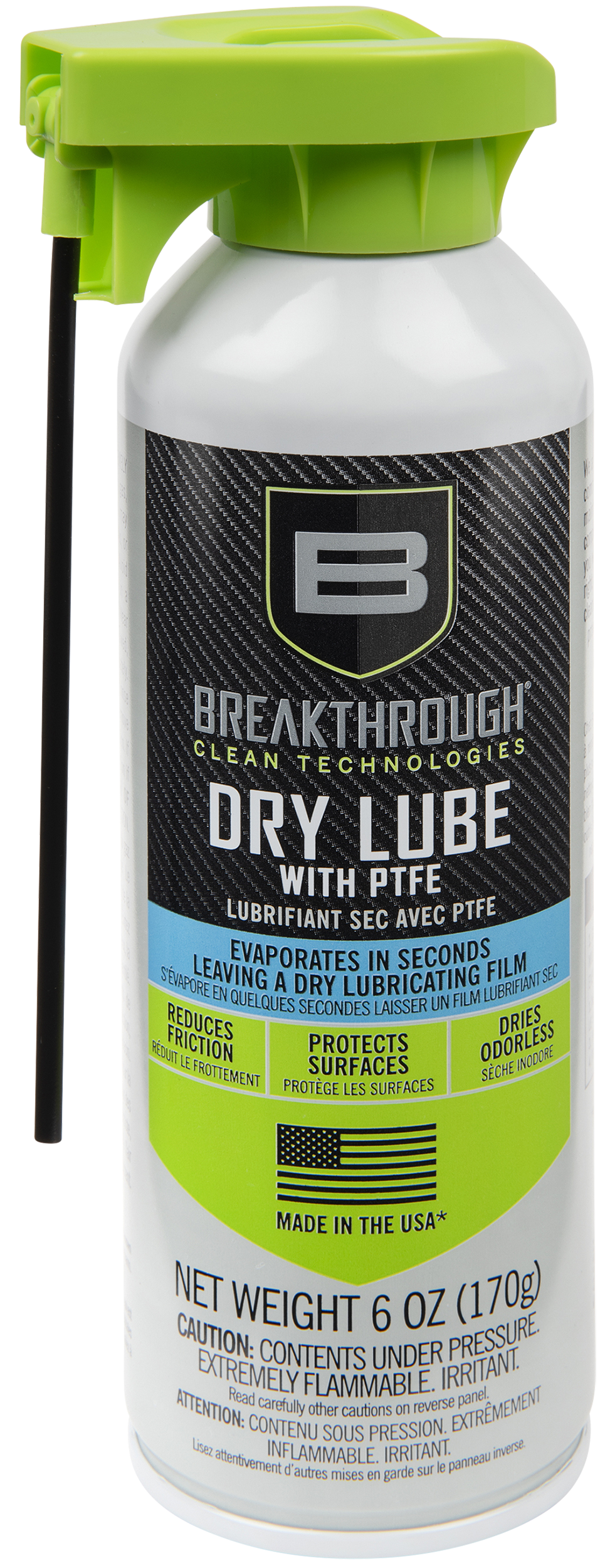 Breakthrough Clean Dry Lube 6 oz Aerosol Gun Lubricant - PTFE