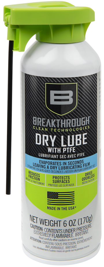 Breakthrough Clean Dry Lube 6 oz Aerosol Gun Lubricant - PTFE