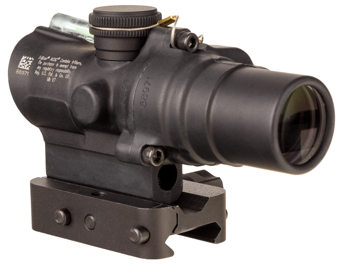 Trijicon 400329 ACOG TA44 1.5x16mm Dual Illuminated Green Circle w/Dot Reticle - Matte Black Anodized