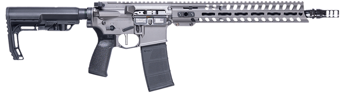 Patriot Ordnance Factory Minuteman 300 Blackout 13.75" 30+1 Semi-Auto Rifle - Tungsten Cerakote
