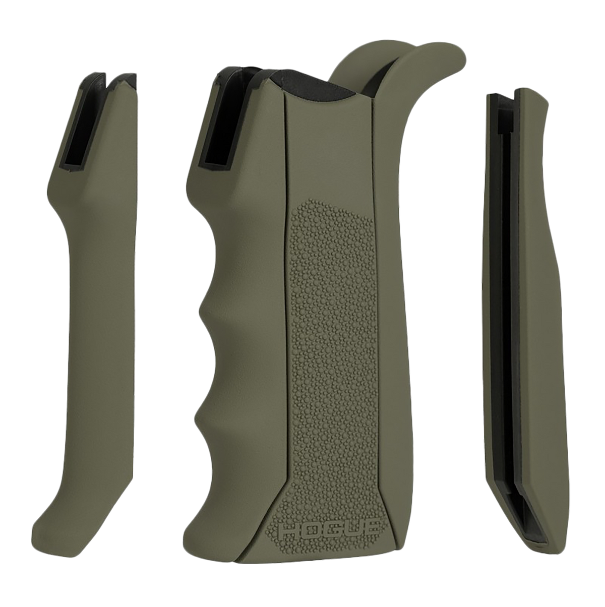 Hogue 13041 Modular OverMolded Pistol Grip OD Green Rubber Finger Grooves for AR-15/M16