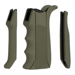 Hogue 13041 Modular OverMolded Pistol Grip OD Green Rubber Finger Grooves for AR-15/M16