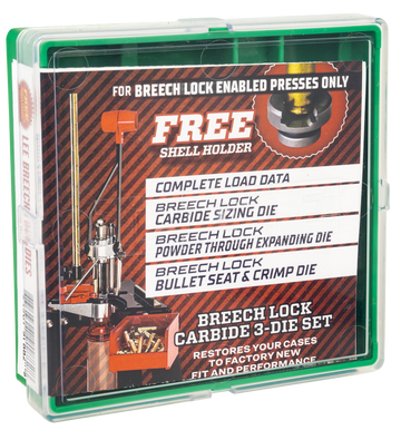 Lee Precision Breech Lock Carbide 3-Die Set 9mm Luger