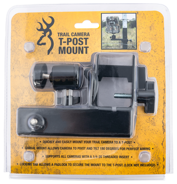 Browning Trail Cameras CTM T-Post Mount - Black Powder Coated Steel