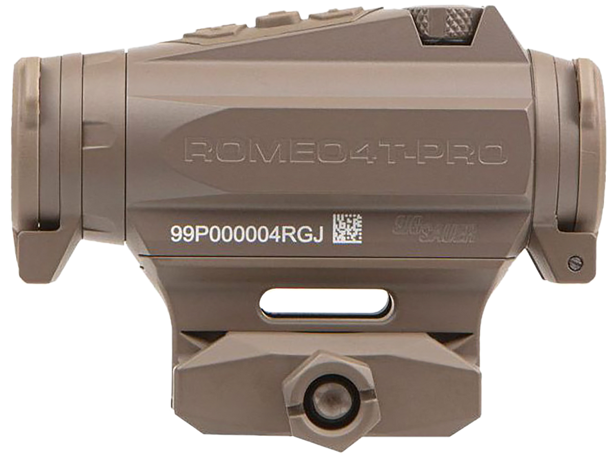 Sig Sauer Electro-Optics Romeo4T Pro 1x20mm 2 MOA/65 MOA Quad Ballistic Red Dot - Flat Dark Earth