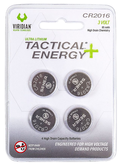 Viridian CR2016 Lithium Battery 3V 85mAh 4-Pack