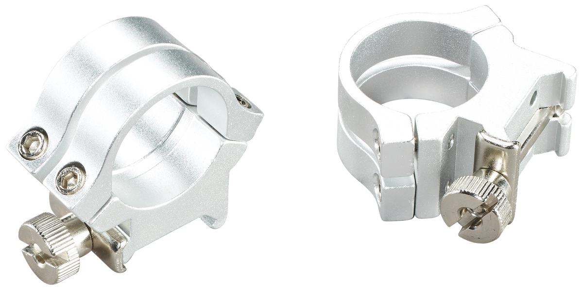 Weaver Mounts Quad Lock Detachable Scope Rings 1" High Silver Aluminum - Quick Detach