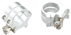 Weaver Mounts Quad Lock Detachable Scope Rings 1" High Silver Aluminum - Quick Detach