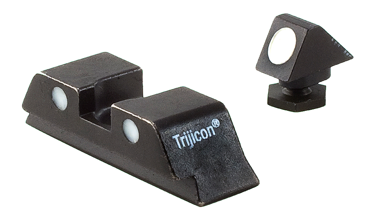 Trijicon 600234 Bright & Tough Steel 3-Dot Sight Set - Glock 17 MOS/19 MOS/34 MOS - No Tritium